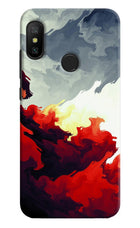 Fire Cloud Redmi 6 Pro Hard Case Back Cover by Casekaro