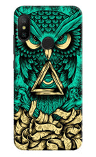 Green Owl Redmi 6 Pro Hard Case Back Cover by Casekaro