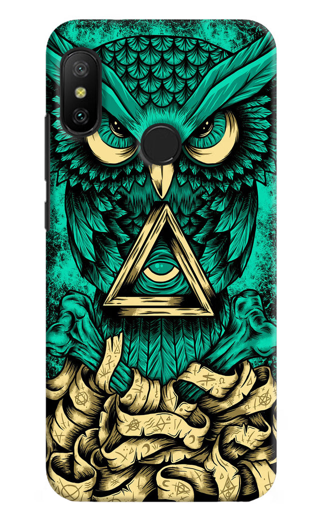 Green Owl Redmi 6 Pro Hard Case Back Cover by Casekaro