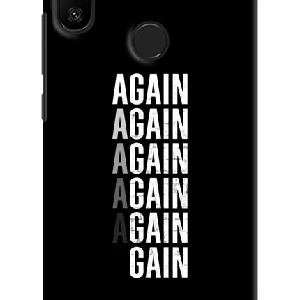 Again Again Gain Redmi 6 Pro Hard Case Back Cover by Casekaro