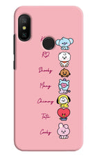 BTS names Redmi 6 Pro Hard Case Back Cover by Casekaro