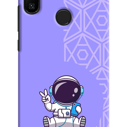 Cute Astronaut Chilling Redmi 6 Pro Hard Case Back Cover by Casekaro