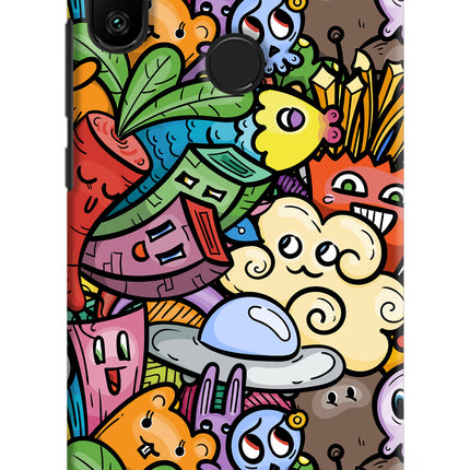Veggie Doodle Redmi 6 Pro Hard Case Back Cover by Casekaro