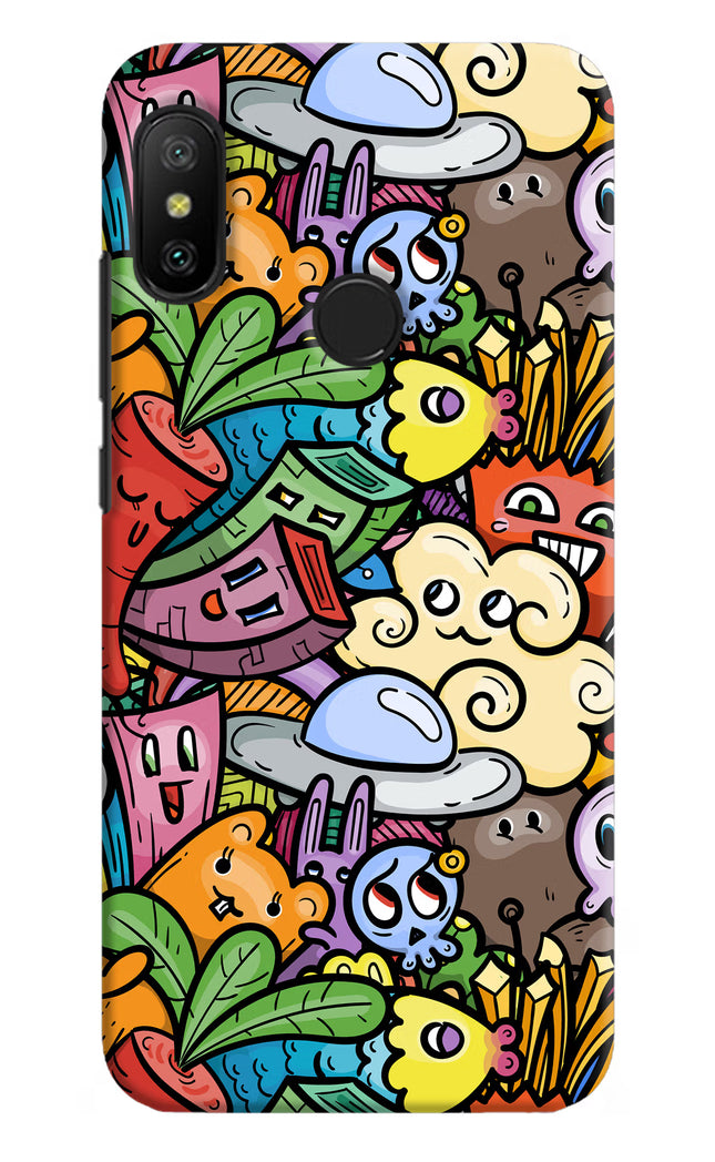 Veggie Doodle Redmi 6 Pro Hard Case Back Cover by Casekaro