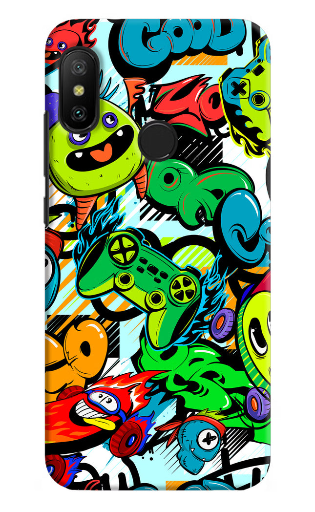 Game Doodle Redmi 6 Pro Hard Case Back Cover by Casekaro