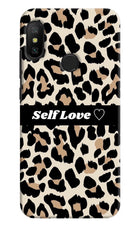 Leopard Print Self Love Redmi 6 Pro Hard Case Back Cover by Casekaro