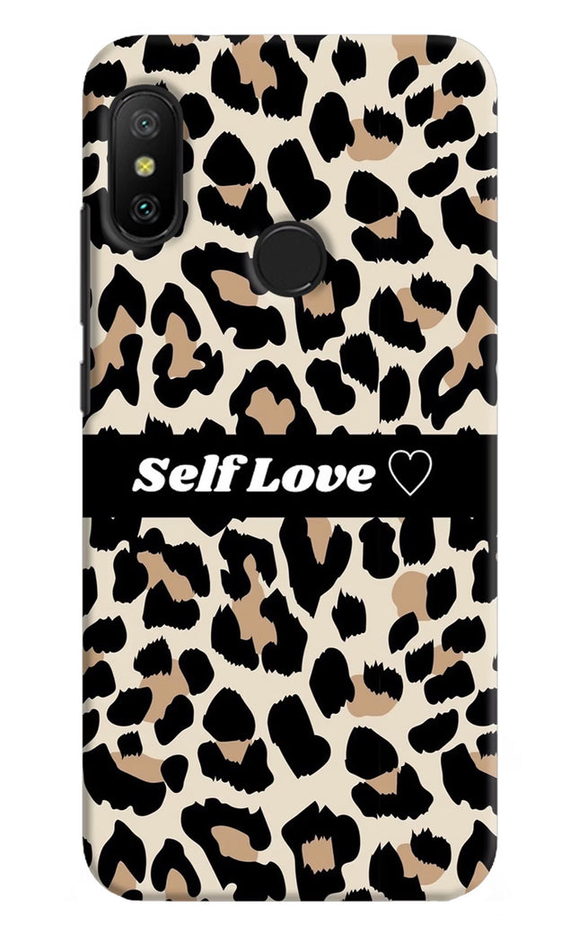 Leopard Print Self Love Redmi 6 Pro Hard Case Back Cover by Casekaro