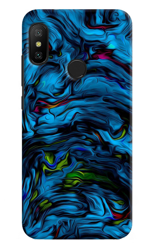 Dark Blue Abstract Redmi 6 Pro Back Cover