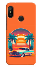 Palm Drive 80s Redmi 6 Pro Hard Case Back Cover by Casekaro
