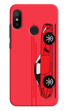 Red Velocity Redmi 6 Pro Hard Case Back Cover by Casekaro