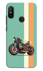Striped Moto Drift Redmi 6 Pro Hard Case Back Cover by Casekaro
