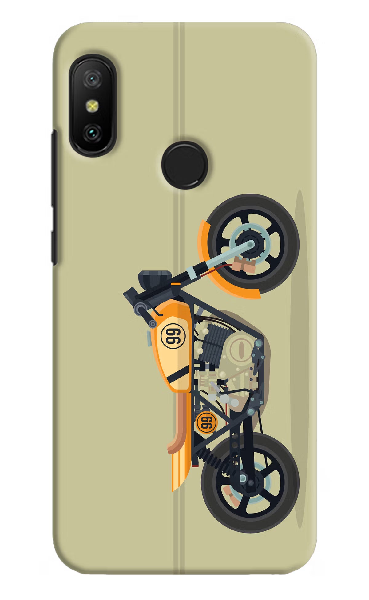 Vertical Speedster Redmi 6 Pro Hard Case Back Cover by Casekaro