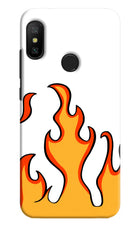 Fired Up – White Redmi 6 Pro Hard Case Back Cover by Casekaro
