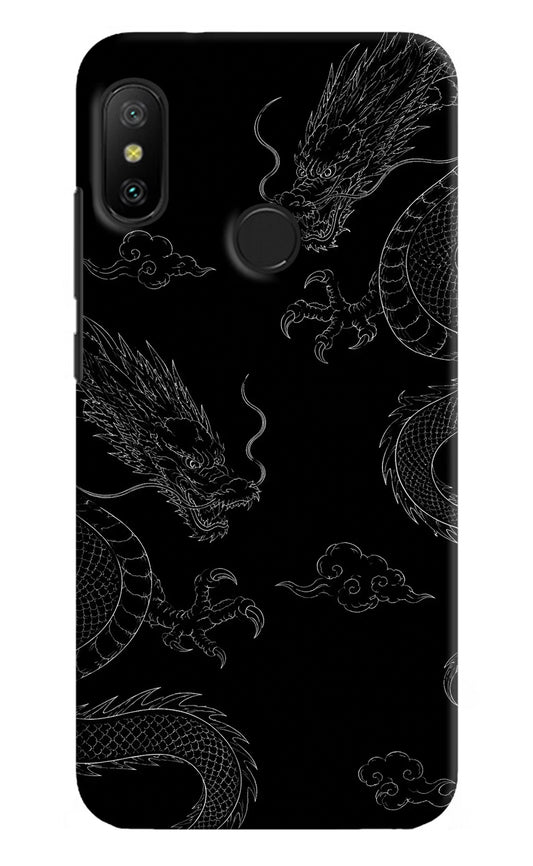Twin Dragons Redmi 6 Pro Hard Case Back Cover by Casekaro