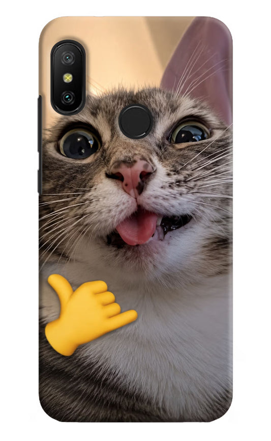 Silly Cat Call Redmi 6 Pro Hard Case Back Cover by Casekaro
