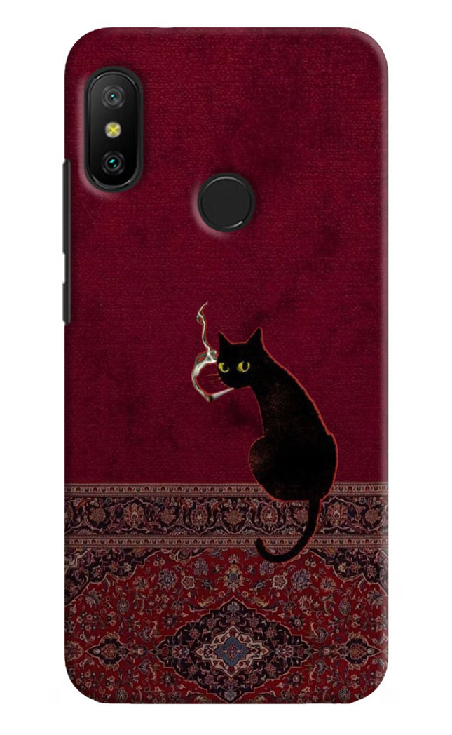 Midnight Cat Redmi 6 Pro Hard Case Back Cover by Casekaro