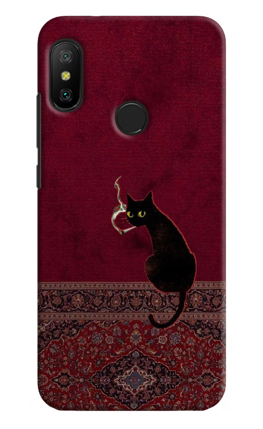 Midnight Cat Redmi 6 Pro Back Cover, Hard case