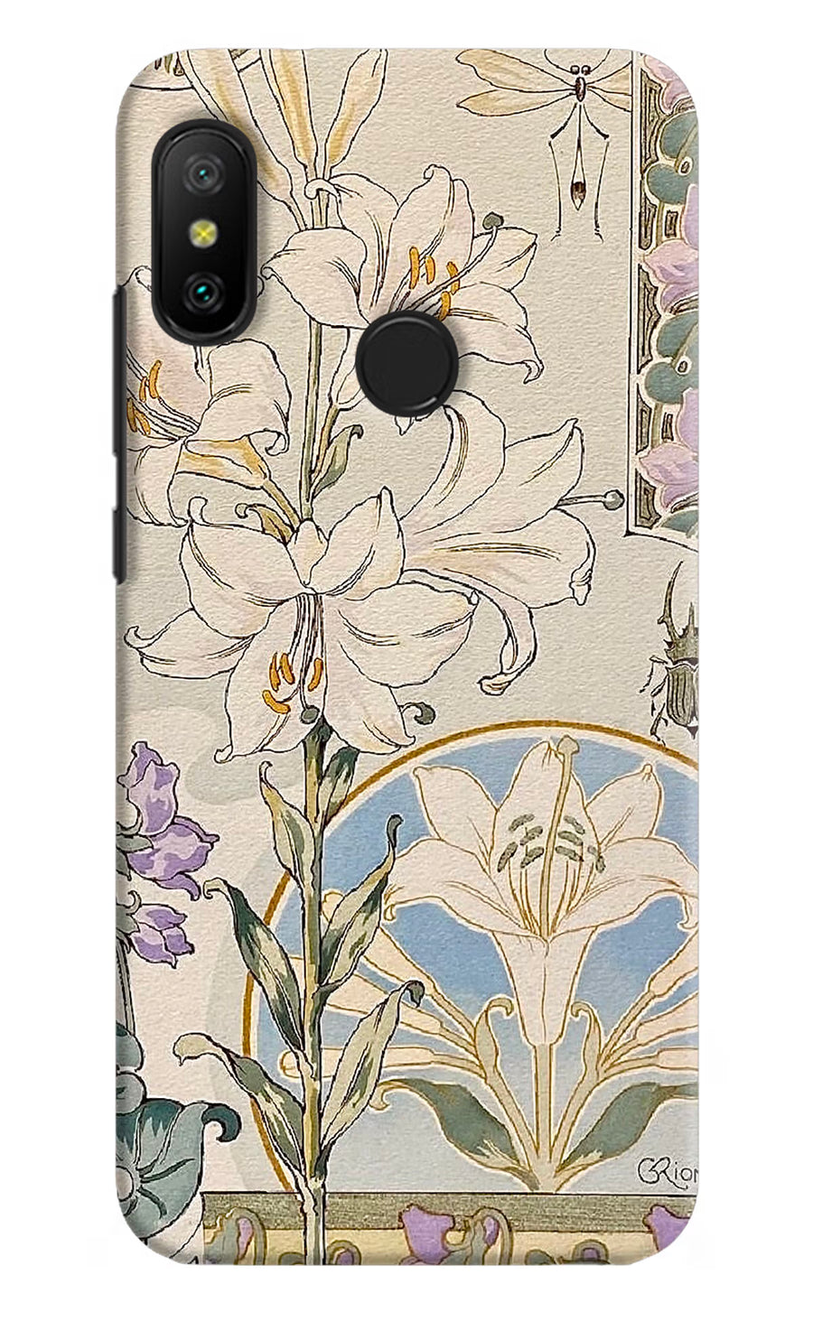 White Lily Redmi 6 Pro Back Cover, Hard case