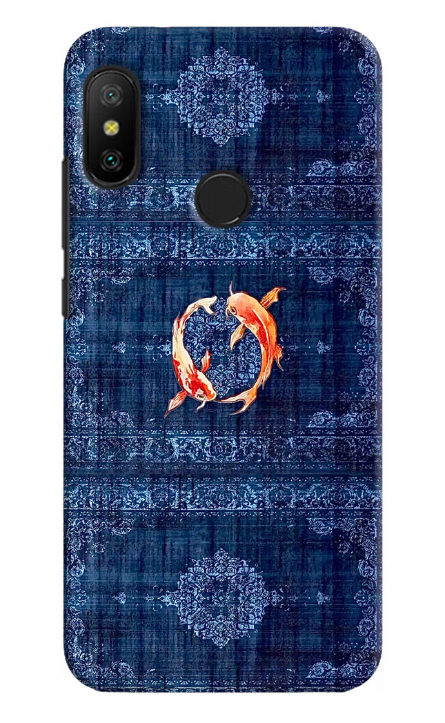 Koi Blue Redmi 6 Pro Hard Case Back Cover by Casekaro