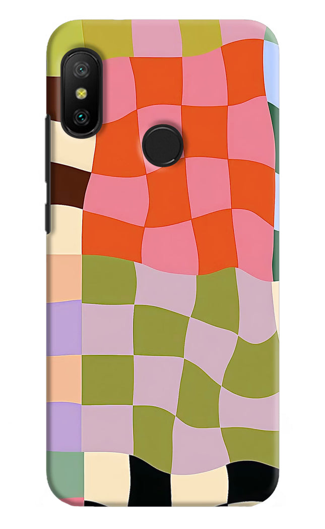 Wavy Grid Redmi 6 Pro Hard Case Back Cover by Casekaro