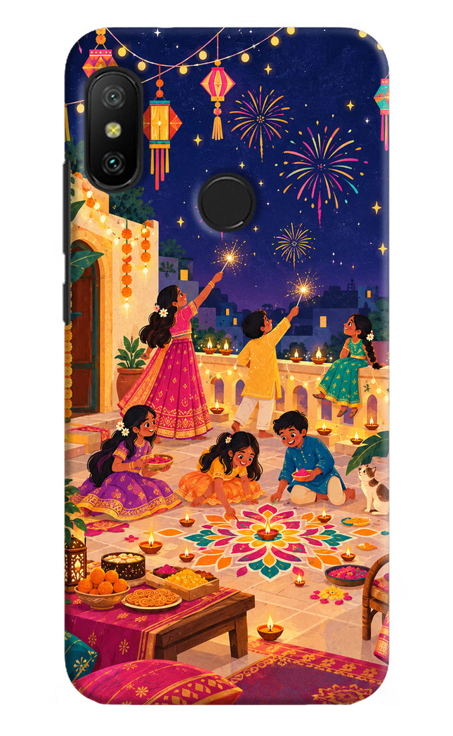 Diwali Night Redmi 6 Pro Hard Case Back Cover by Casekaro