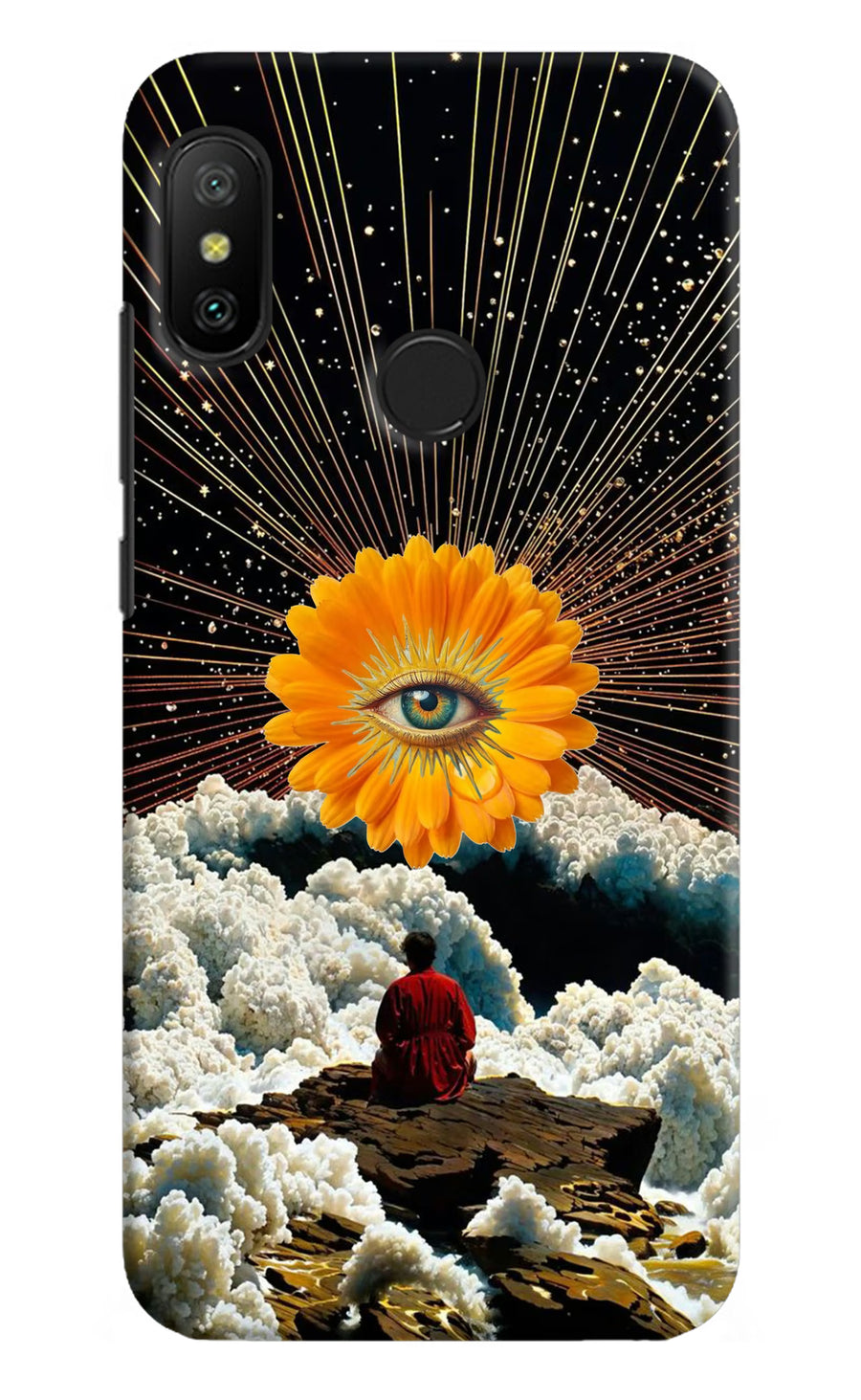 Cosmic Flower Redmi 6 Pro Back Cover, Hard case