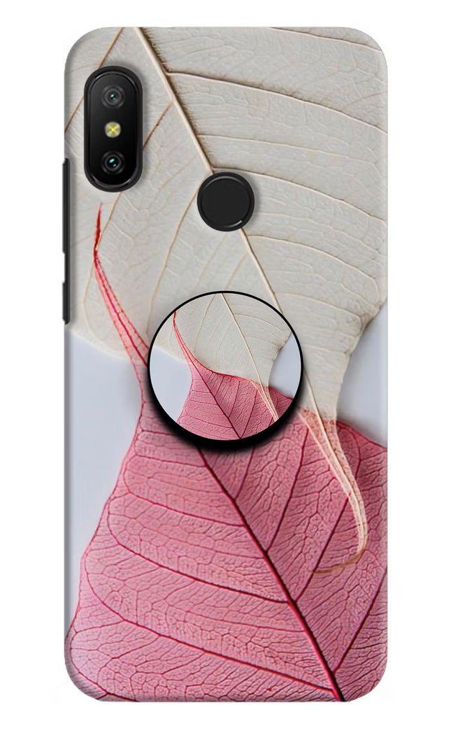 White Pink Leaf Redmi 6 Pro Pop Case by Casekaro