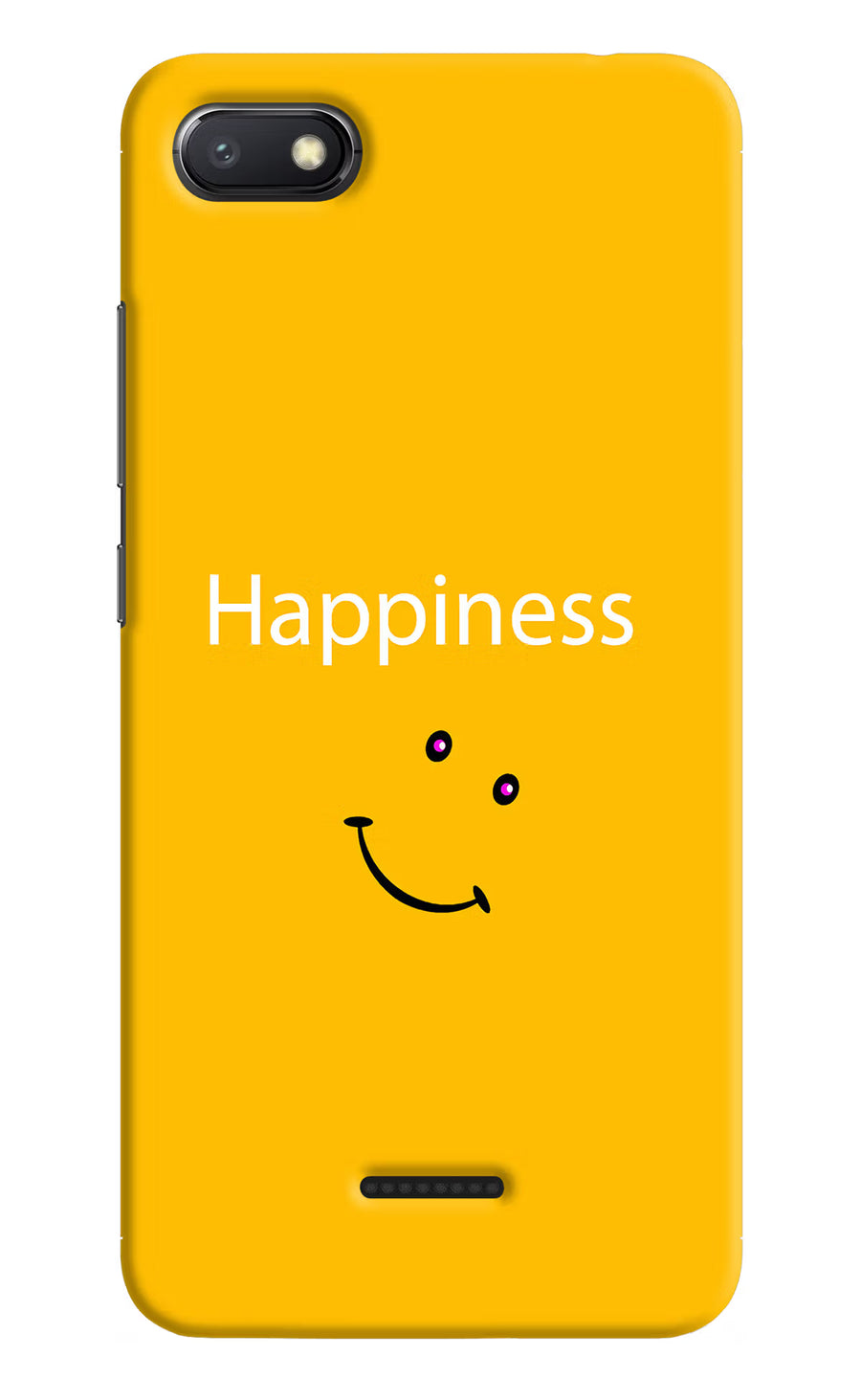 Happiness With Smiley Redmi 6A Back Cover, Hard case