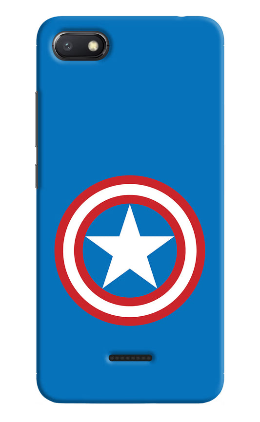 Captain America Logo Redmi 6A Hard Case Back Cover by Casekaro