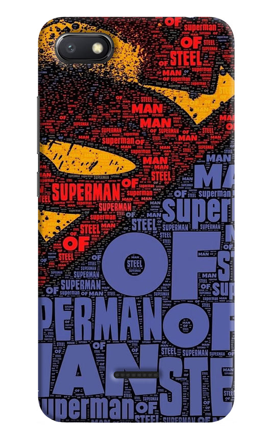 Superman Redmi 6A Hard Case Back Cover by Casekaro