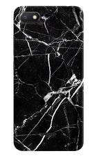 Black Marble Pattern Redmi 6A Hard Case Back Cover by Casekaro