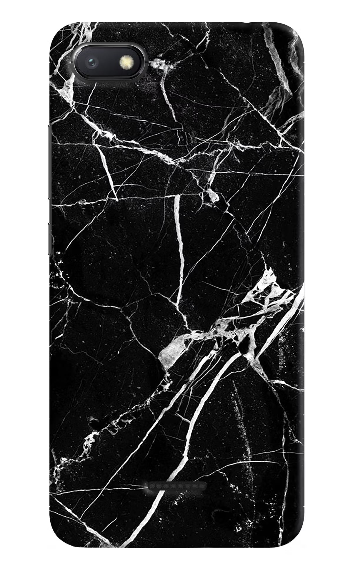Black Marble Pattern Redmi 6A Hard Case Back Cover by Casekaro