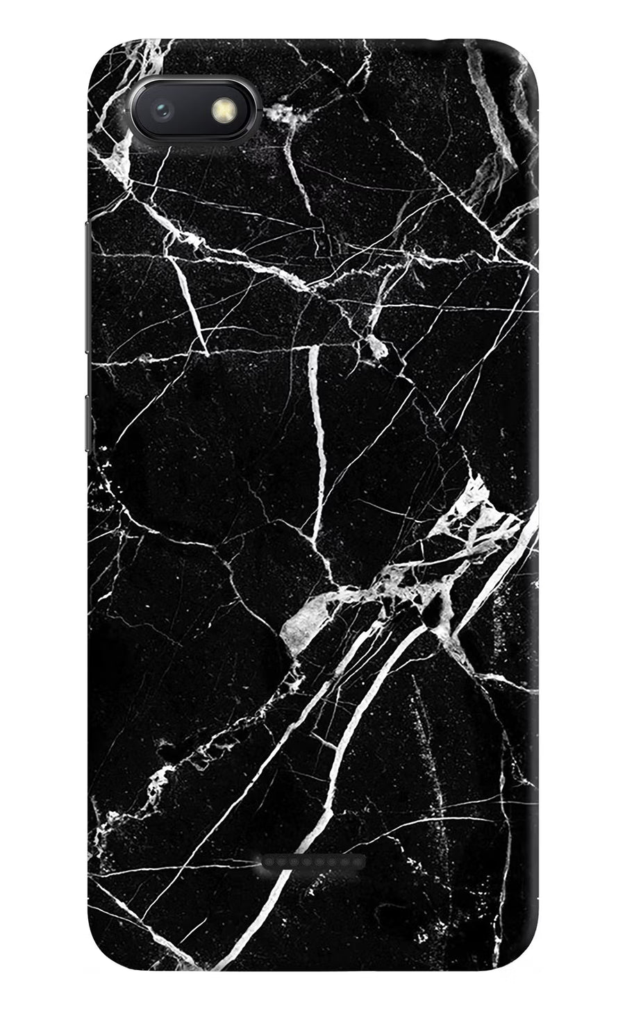 Black Marble Pattern Redmi 6A Back Cover, Hard case