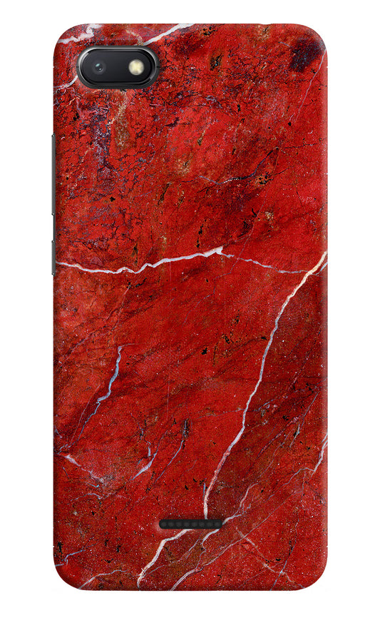 Red Marble Design Redmi 6A Hard Case Back Cover by Casekaro