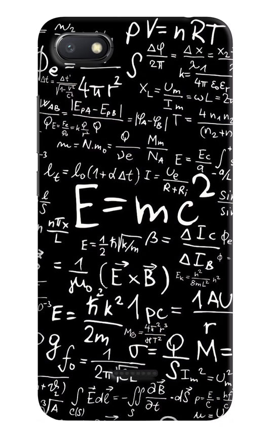 Physics Formula Redmi 6A Hard Case Back Cover by Casekaro