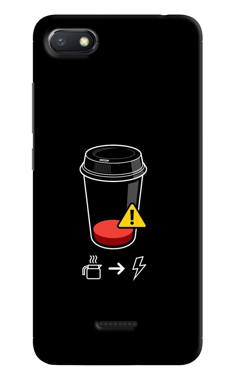 Coffee Redmi 6A Back Cover, Hard case