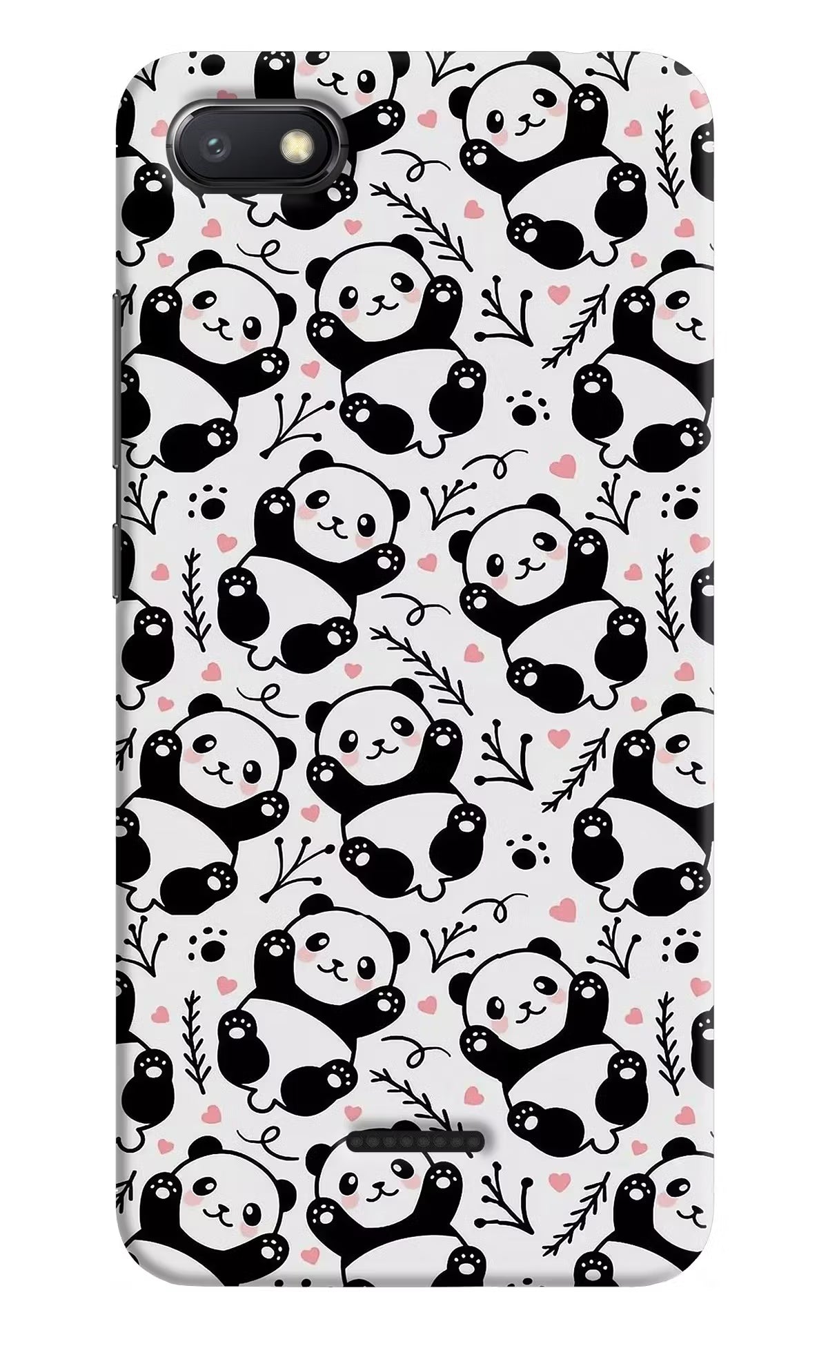 Cute Panda Redmi 6A Hard Case Back Cover by Casekaro