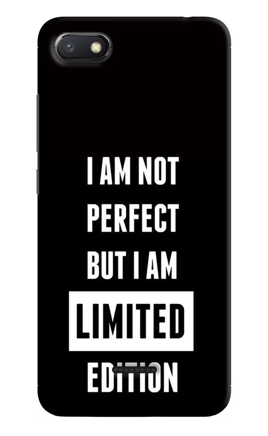 I Am Not Perfect But I Am Limited Edition Redmi 6A Hard Case Back Cover by Casekaro