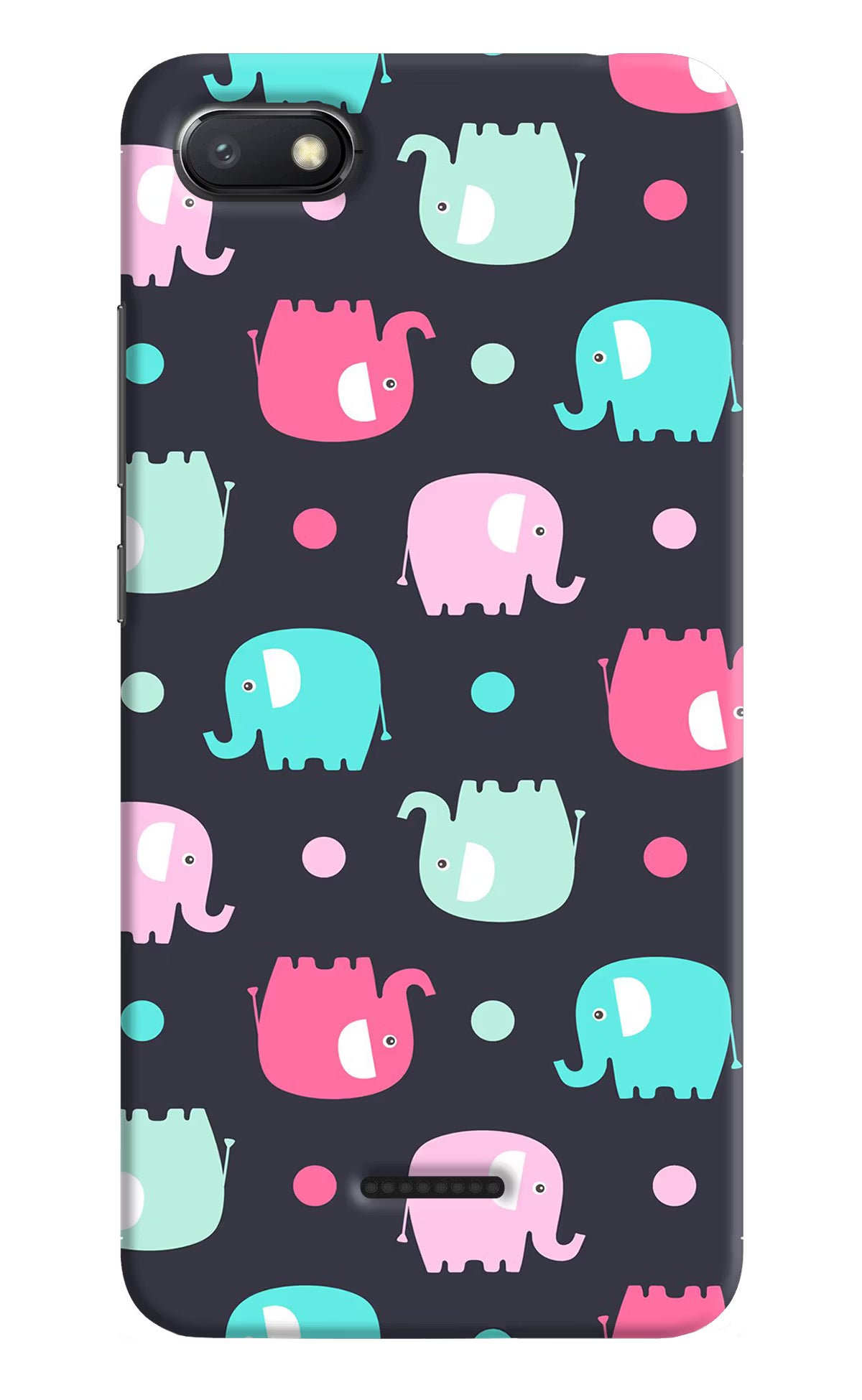 Elephants Redmi 6A Hard Case Back Cover by Casekaro
