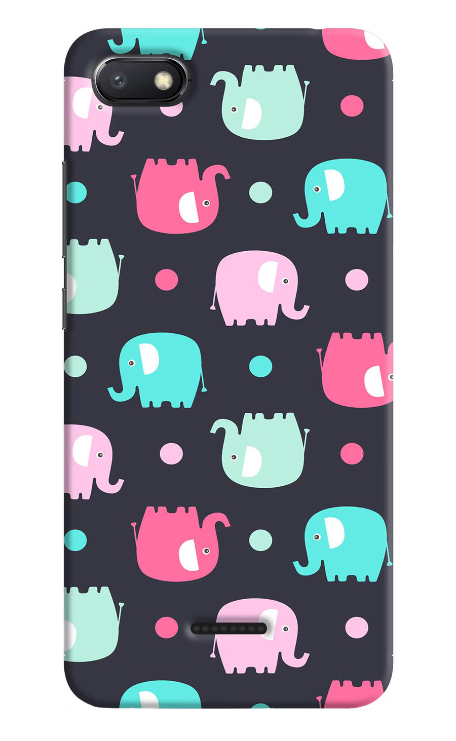 Elephants Redmi 6A Back Cover, Hard case