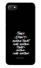 FRIENDS Dialogue Redmi 6A Hard Case Back Cover by Casekaro