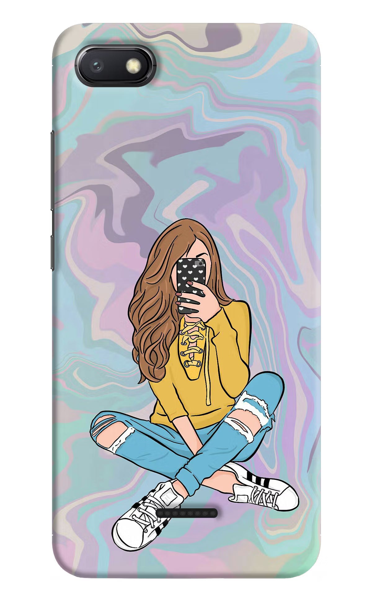 Selfie Girl Redmi 6A Hard Case Back Cover by Casekaro