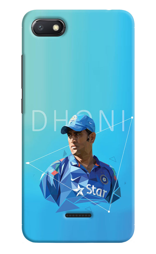 Dhoni Artwork Redmi 6A Hard Case Back Cover by Casekaro