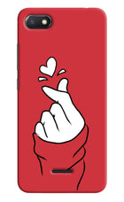 Korean Love Sign Redmi 6A Hard Case Back Cover by Casekaro