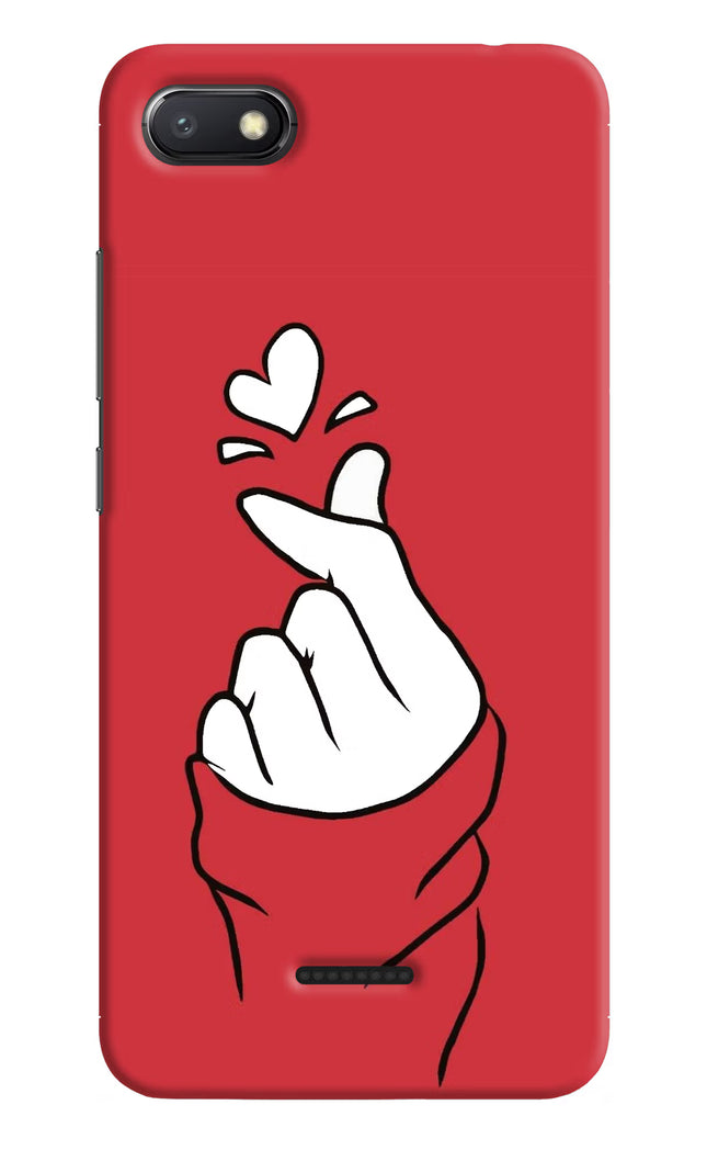 Korean Love Sign Redmi 6A Hard Case Back Cover by Casekaro