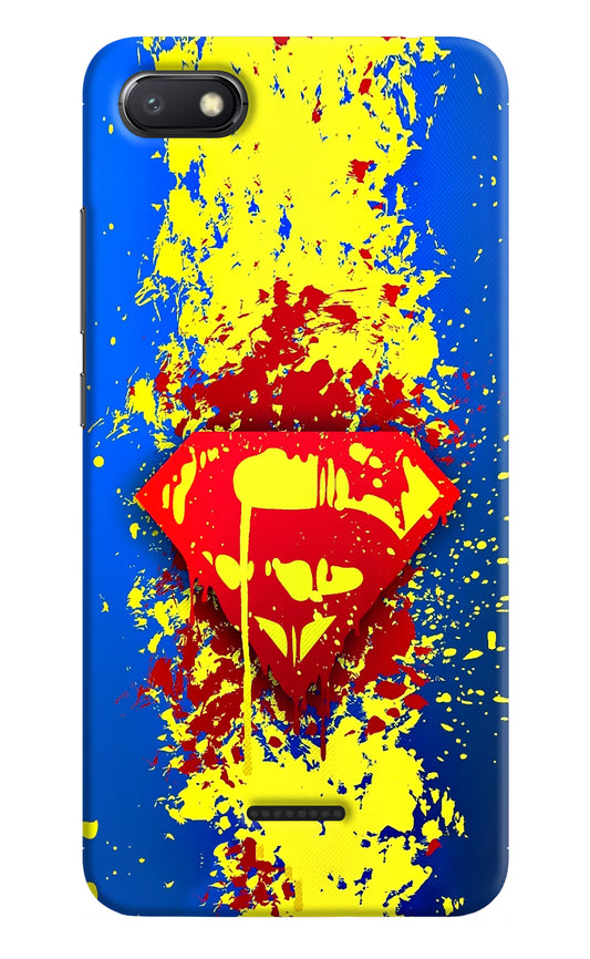 Superman logo Redmi 6A Hard Case Back Cover by Casekaro