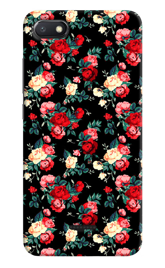 Rose Pattern Redmi 6A Hard Case Back Cover by Casekaro
