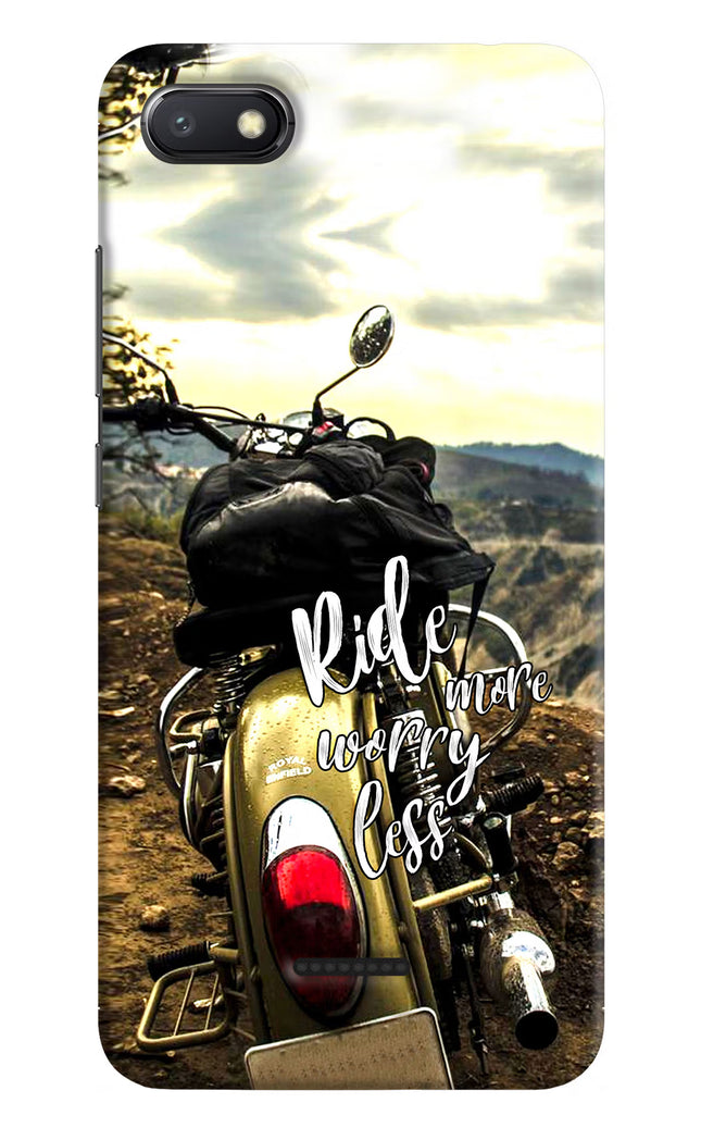Ride More Worry Less Redmi 6A Hard Case Back Cover by Casekaro
