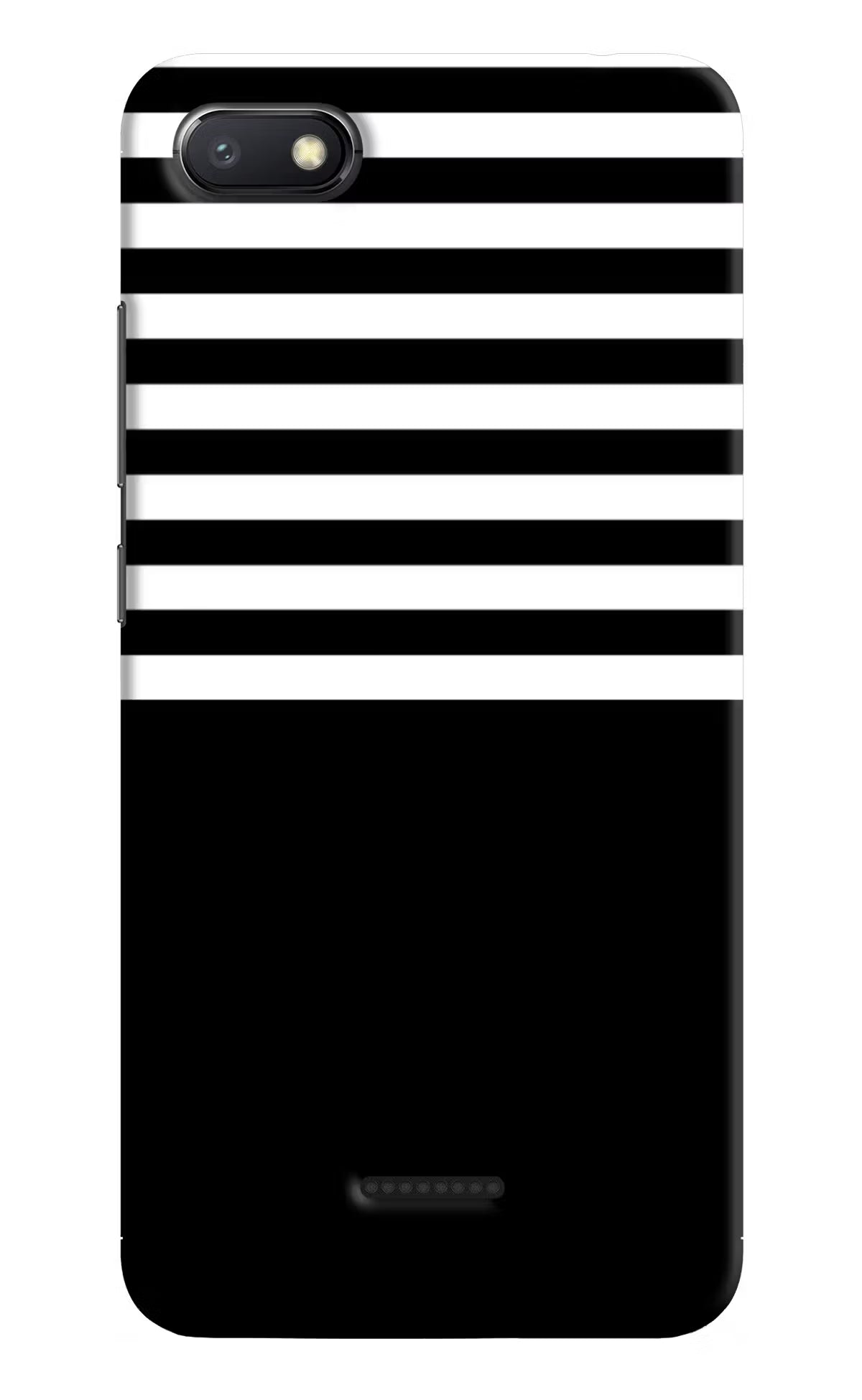 Black and White Print Redmi 6A Hard Case Back Cover by Casekaro