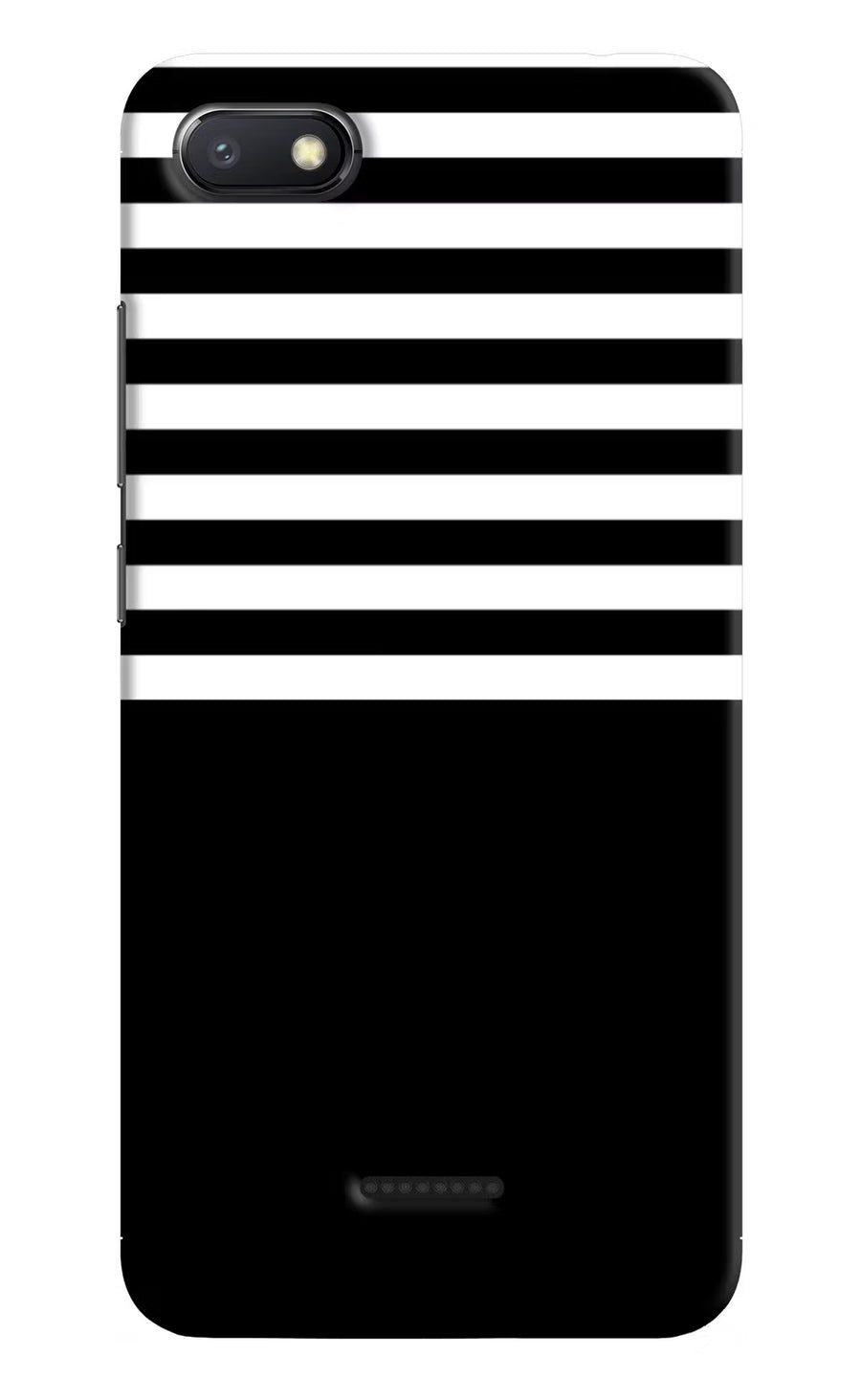 Black and White Print Redmi 6A Back Cover, Hard case